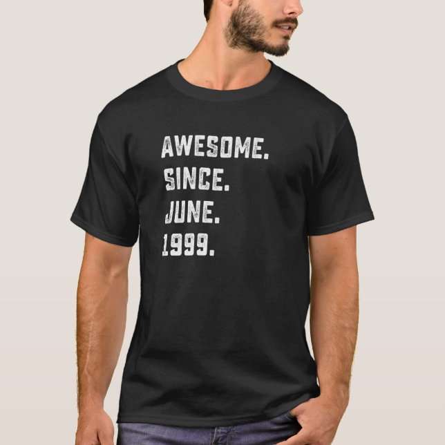 Camiseta 23º Aniversário Impressionante Desde Junho De 1999 (Frente)