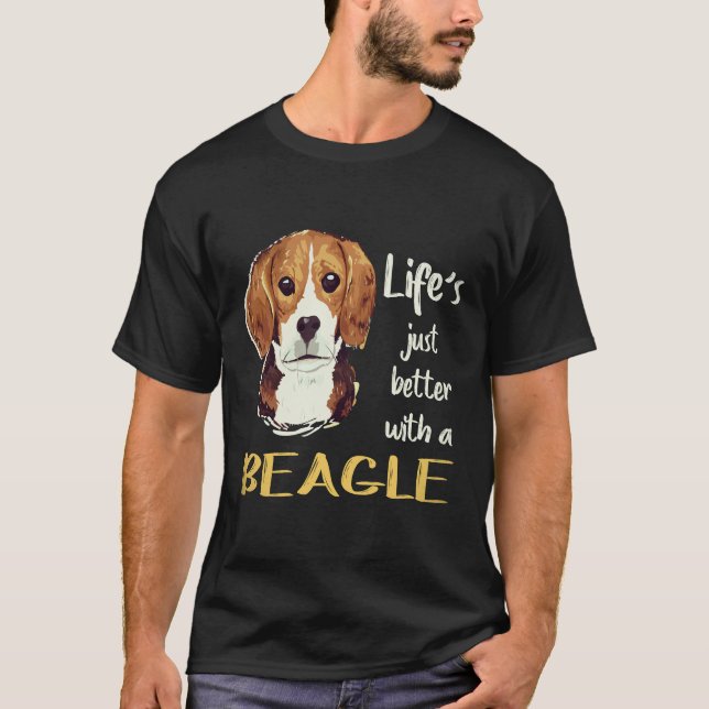 Camiseta 23 A Vida é Melhor Com Um Beagle (Frente)