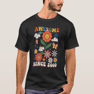 Camiseta 23 anos de idade incrível desde 2000 Groovy Retro