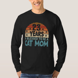 Camiseta 23 Anos e Abençoada por Ser Mãe de Gato! 23 Anos