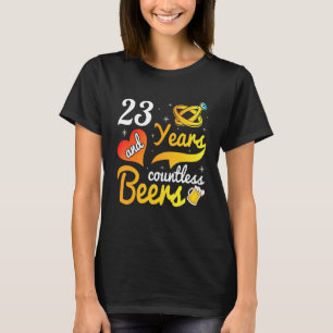 Camiseta 23 Anos Incontáveis Beers Casado Marido Wif