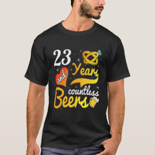 Camiseta 23 Anos Incontáveis Beers Casado Marido Wif
