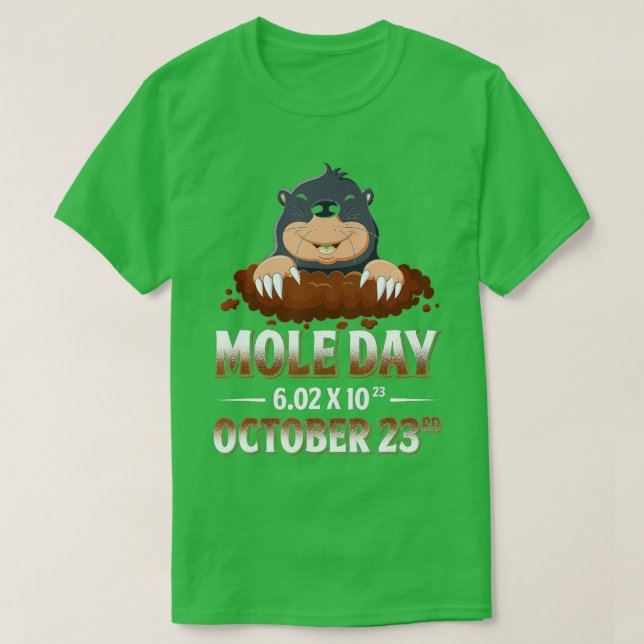 Camiseta 23 de outubro Número de Avogadros do Dia Útil (Frente do Design)