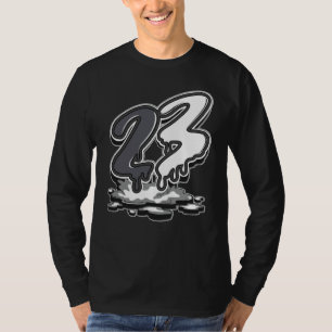 Camiseta 23 Drip Baixo Panda Preto Branco Correspondente