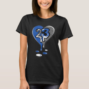Camiseta 23 Drip Heart Azul Cimento 3s Unisex Correspondent