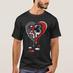Camiseta 23 Drip Heart Retro Flint 13s Correspondente
