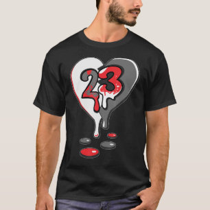 Camiseta 23 Drip Heart Retro Infrared 4s Correspondente