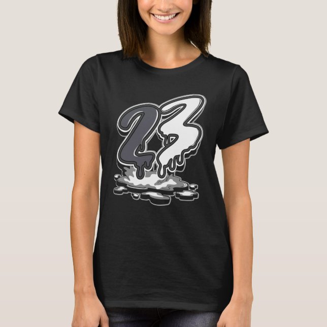 Camiseta 23 Drip Low Panda Preto Branco Correspondente (Frente)