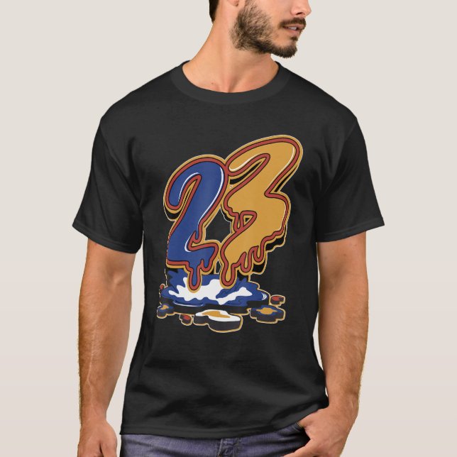 Camiseta 23 Drip Máx. 90 Correspondência Castanho (Frente)