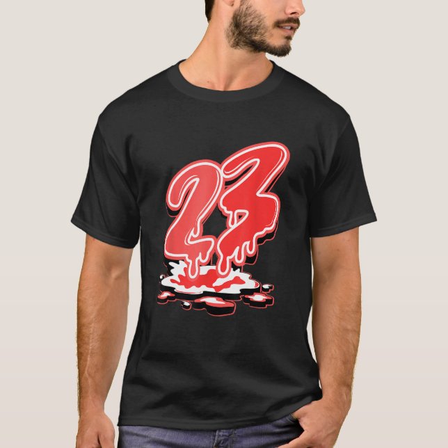 Camiseta 23 Drip Retro Branco Infravermelho 7s Corresponden (Frente)