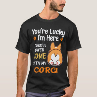 Camiseta 23 Eu poderia ter ficado em casa com Corgi