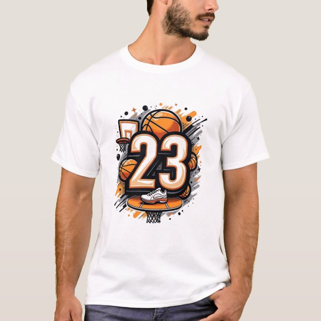 Camiseta 23 fãs de basquete (Frente)