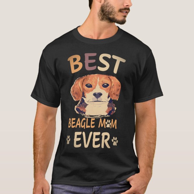 Camiseta 23 Melhor Mãe Beagle de Todos os Tempos Beagle (Frente)
