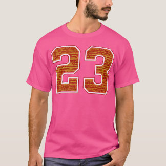 Camiseta 23 Red Dourado Sport Number