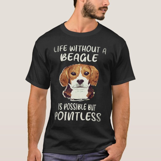 Camiseta 23 Vida Sem Um Beagle (Frente)