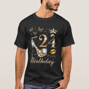 Camiseta 24º É minha Festa de aniversário 24 anos 24º B-da