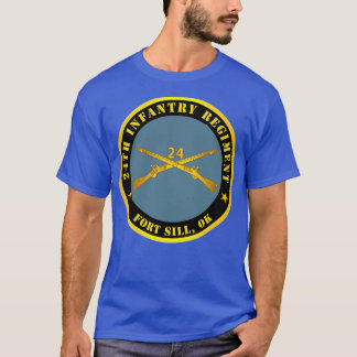 Camiseta 24º Regimento de Infantaria Fort Sill OK w Ramific