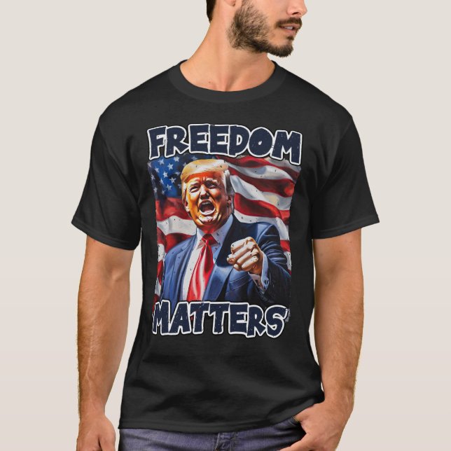 Camiseta 24029 Donald Trump, Assuntos de Liberdade (Frente)