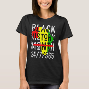 Camiseta 247365 Homens Mulheres Crianças História Negra
