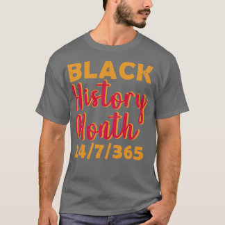 Camiseta 247365 Homens Mulheres Crianças História Negra