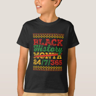 Camiseta 247365 Homens Mulheres Crianças Negra Hi