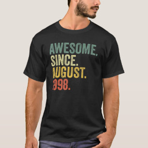 Camiseta 24.º Aniversário Impressionante Desde Agosto De 19