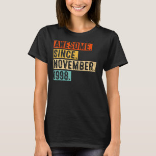 Camiseta 24.º Aniversário Impressionante Desde novembro de