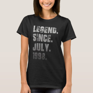 Camiseta 24. º aniversário Legenda de 24 anos desde julho d