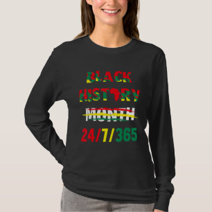 Camiseta 24 7 365 História Negra Africana