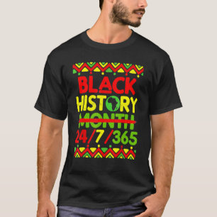 Camiseta 24 7 365 Mela Afro-Americana