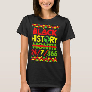 Camiseta 24 7 365 Mela Afro-Americana