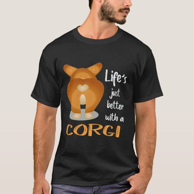 Camiseta 24 A Vida é Só Melhor Com Um Corgi (Frente)