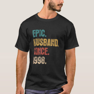Camiseta 24 Aniversário De Casamento Para O Marido Epic Des