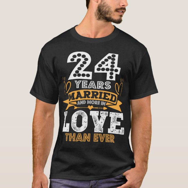 Camiseta 24 anos de casamento (Frente)