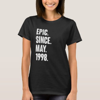 Camiseta 24 Anos de Idade 24º Aniversário Épico Desde Mai