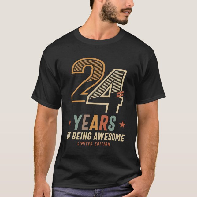Camiseta 24 anos de incrível 2000 24º aniversário (Frente)
