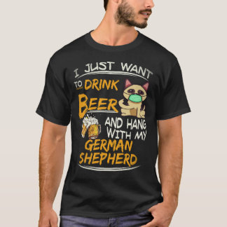 Camiseta 24 Eu só quero beber cerveja e ficar com meu alemã