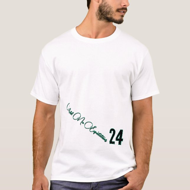 Camiseta 24 linhas duras - não alimente expectativas (Frente)