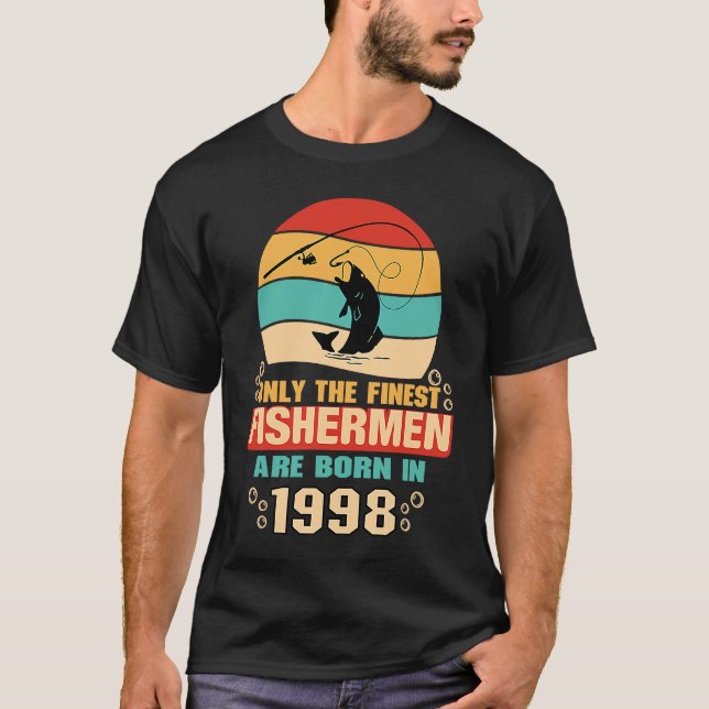 Camiseta 24.o aniversário para pescadores de 24 anos 1 (Frente)