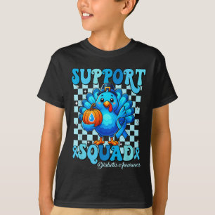 Camiseta 24 Suporte Diabetes Esquadrão Sensibilização Turqu