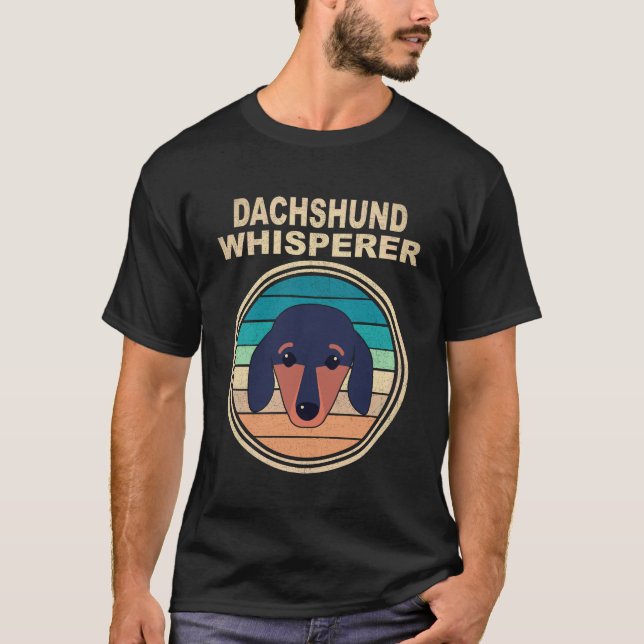 Camiseta 24 Sussurrador de Dachshund Vintage (Frente)