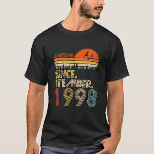 Camiseta 24Th B-Day Vintage Awesome Since January 1998 24 Y