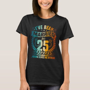 Camiseta 25º Aniversário de Casamento, 25 Anos Casados, Mar