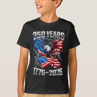 Camiseta 250º 4 de Julho 250 Anos Aniversário Americano