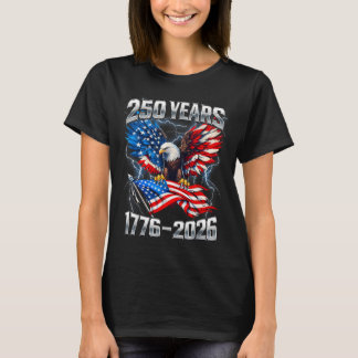 Camiseta 250º 4 de Julho 250 Anos Aniversário Americano