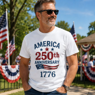 Camiseta 250º Aniversário Americano 1776-2026 liberdade