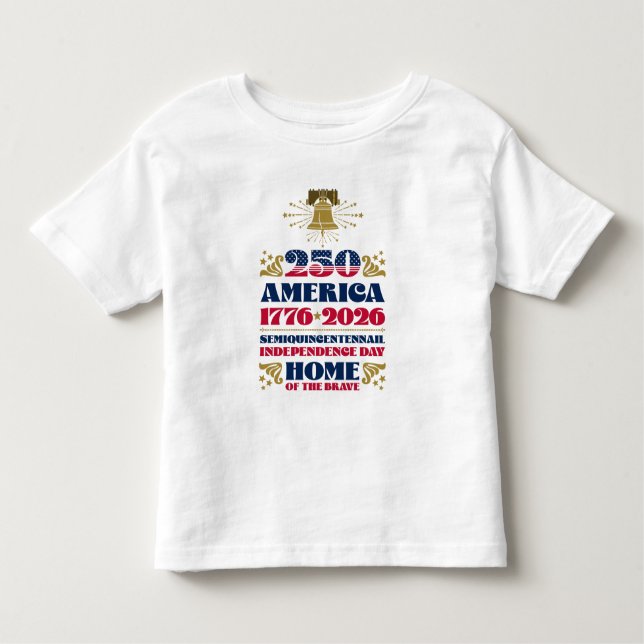 Camiseta 250º Aniversário da América 1776 - Camisa-T 2026 (Frente)