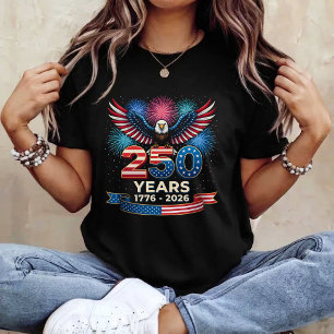 Camiseta 250º Aniversário EUA 1776 2026 Águia Patriótica