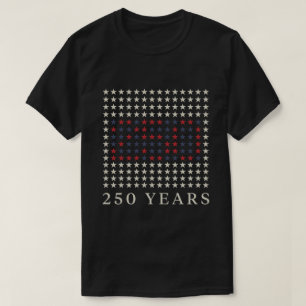 Camiseta 250º Aniversário EUA 250 Anos Estrelas Patrióticas