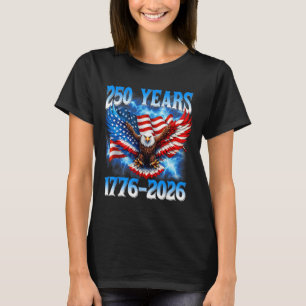 Camiseta 250º Aniversário EUA Águia Patriótica 250 Anos 4t